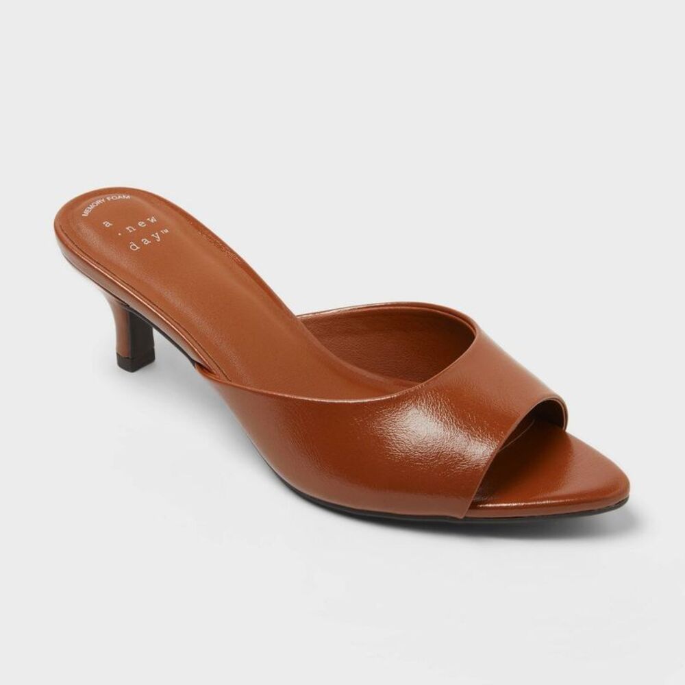 Women's Mary Heels - A New Day Cognac 7.5